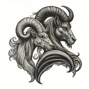 Capricorn And Aries tattoo design idea
