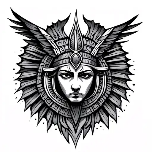 Tattoo design inspired by the Achaemenid dynasty tattoo design idea