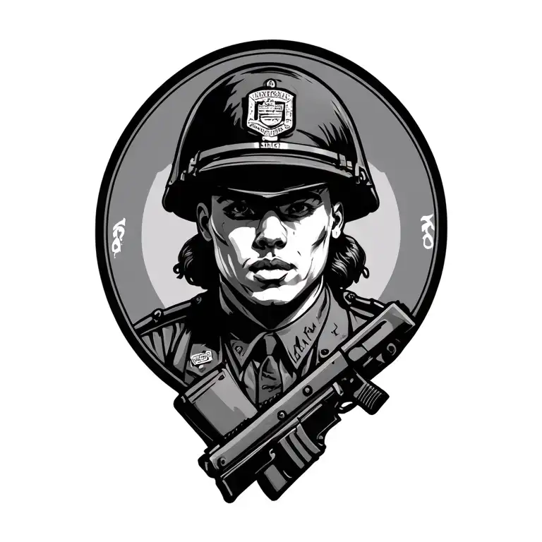 Military Police  career tattoo design idea