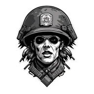 Military Police  career tattoo design idea