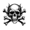 skull with crossbones tattoo design idea