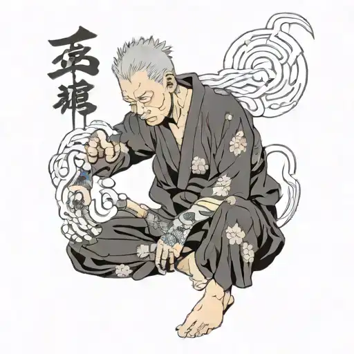 "Toji Fushiguro Jujutsu Kaisen" tattoo design idea