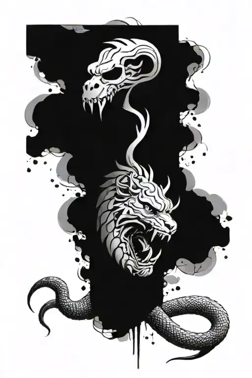 Realistic tattoo sleeve for the whole arm, which can depict a snake, a lion a Spartan, a skull or a dragon. tattoo design idea