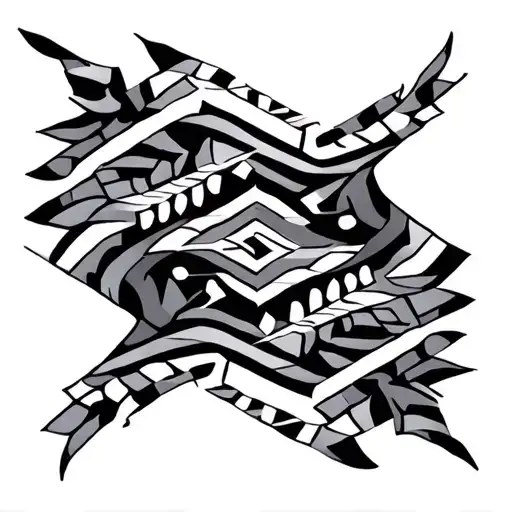 Aztec Tribal wrap around pattern tattoo design idea