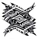 Aztec Tribal wrap around pattern tattoo design idea