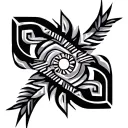 Aztec Tribal wrap around pattern tattoo design idea
