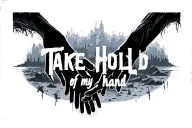 "Take hold of my hand" couple silhouette holding hands in post apocalyptic landscape tattoo design idea