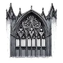 Gothic Cathedral Window tattoo design idea