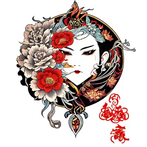 namakubi neo japanes style design tattoo design idea
