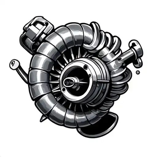 turbo charger tattoo design idea
