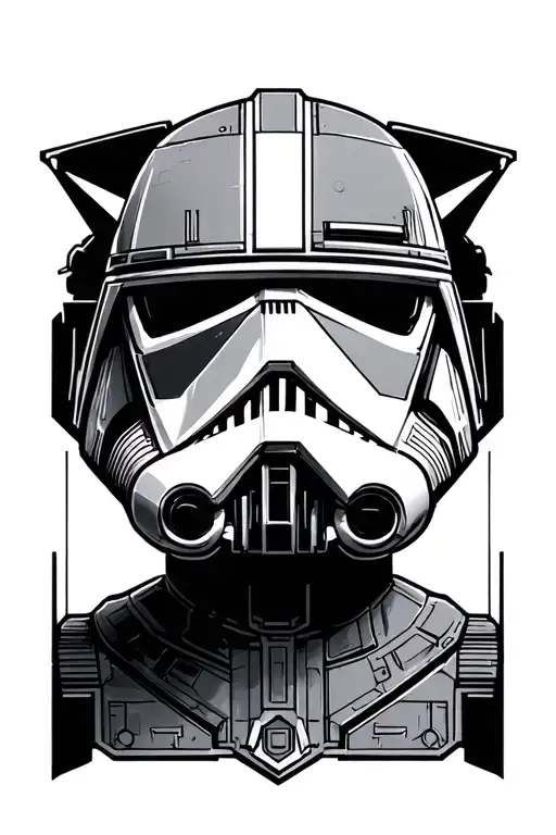 geomtric star wars x-wing tattoo design idea