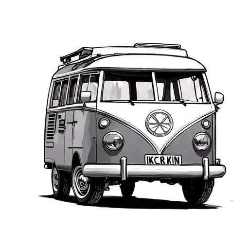 Campervan Balkan tattoo design idea