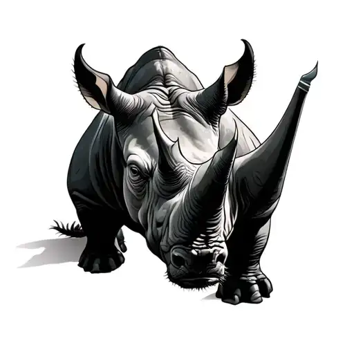 rhino tattoo design idea