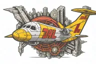 DHL logo tattoo design idea