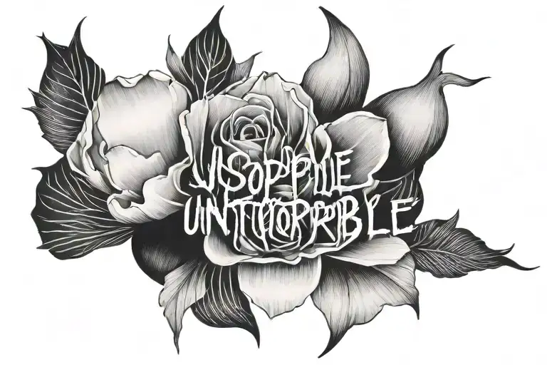 Sia unstoppable lyrics tattoo design idea