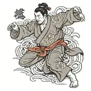 Judo tattoo design idea