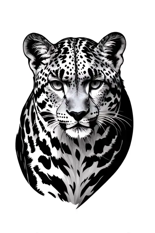 Snow Leopard tattoo design idea