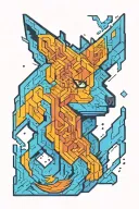 wolf minecraft tattoo design idea