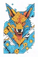 wolf minecraft tattoo design idea