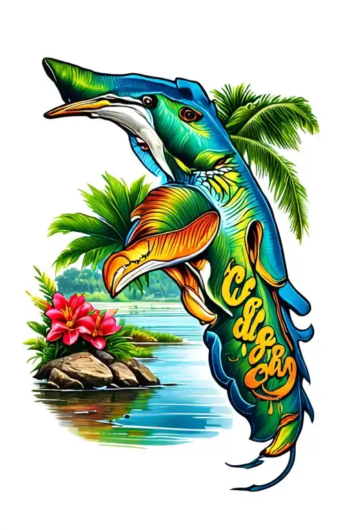 Florida country side tattoo design idea