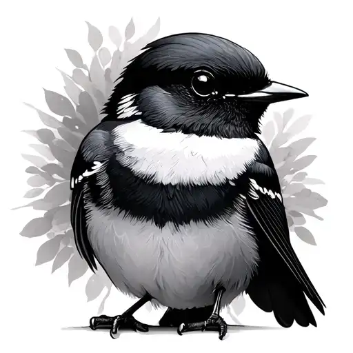 Willy Wagtail tattoo design idea