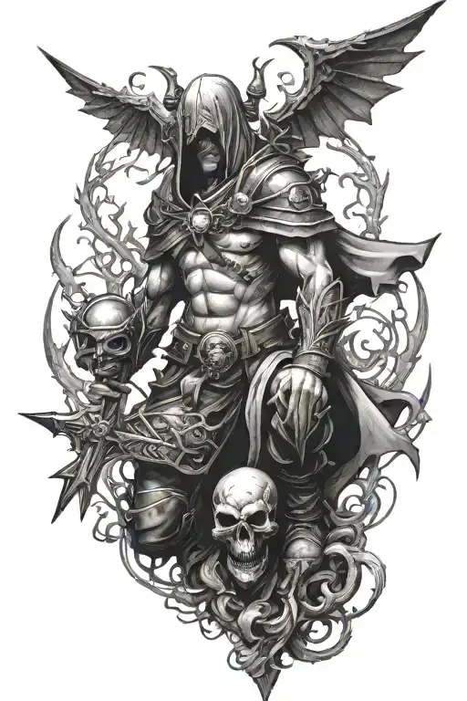 blasphemous game tattoo tattoo design idea