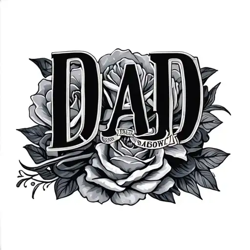 Dad Memorial tattoo design idea