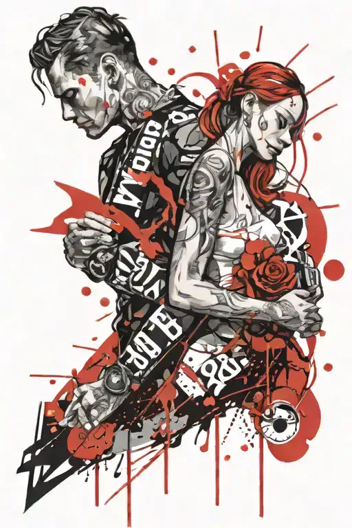 name and date of wedding anniversary  tattoo design idea