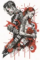 name and date of wedding anniversary  tattoo design idea