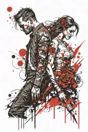 name and date of wedding anniversary  tattoo design idea