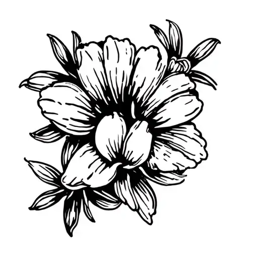 shell flowers that represent the ocean with tattoo design idea