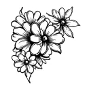 shell flowers that represent the ocean with tattoo design idea