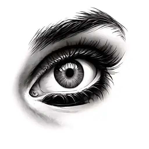 Realistic Eye tattoo design idea