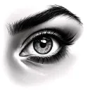 Realistic Eye tattoo design idea