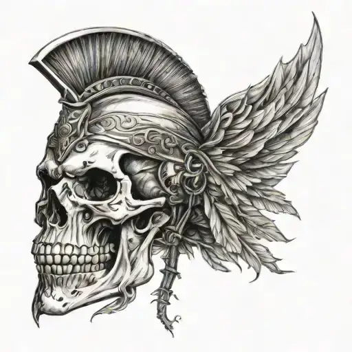 msu spartan skeleton tattoo design idea