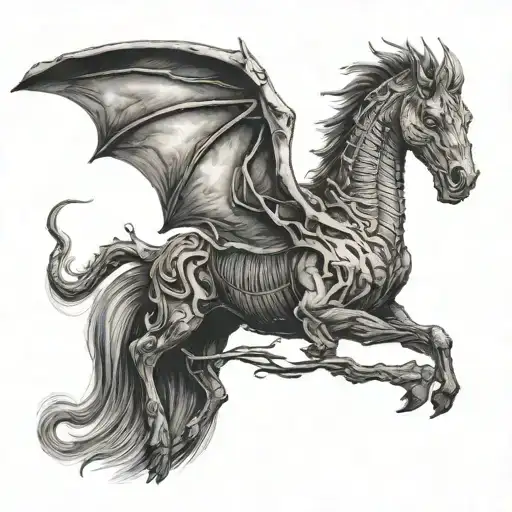 thestral tattoo design idea