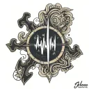 EKG lines tattoo design idea