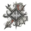 EKG lines tattoo design idea