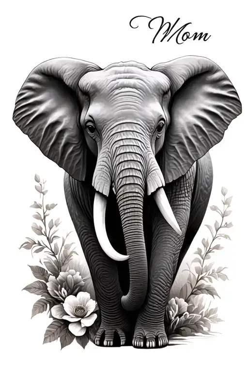 memorial tattoo for my mom elephant tattoo design idea
