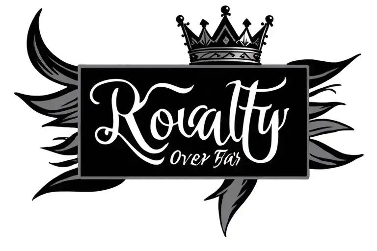 loyalty over royalty  tattoo design idea
