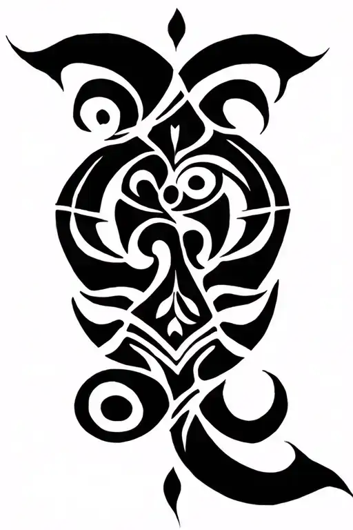 Taino inspired tribal tattoo design idea