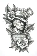 in memory of dad memorial tattoo design idea