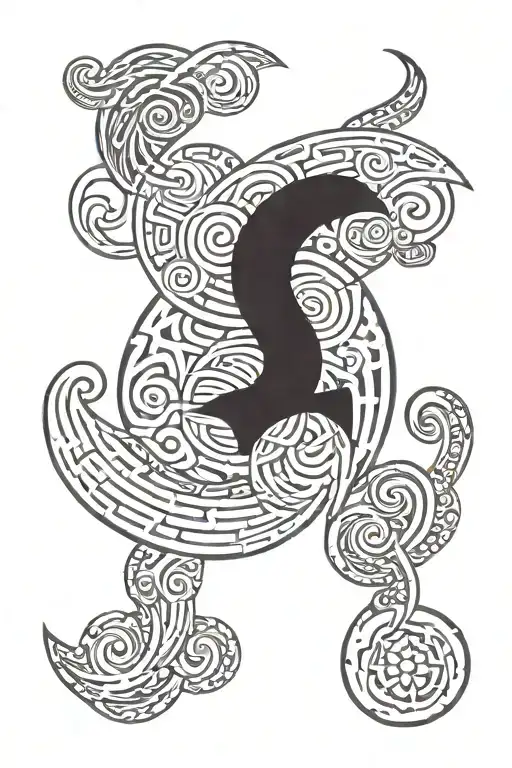 symbol physiotherapy, body mind and soul, taoism tattoo design idea