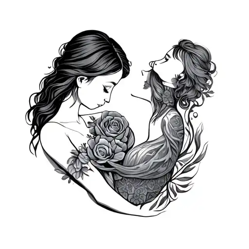 maternal love LSM tattoo design idea