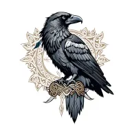 Celtic Raven tattoo design idea