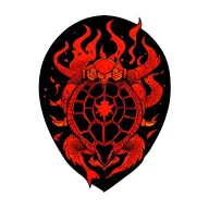 fire and turtle tattoo design idea