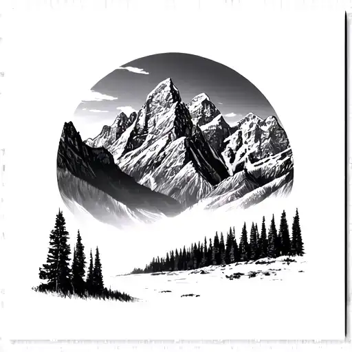 Grand Tetons tattoo design idea
