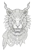 aztec calendar tattoo design idea