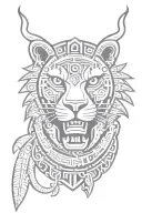 aztec calendar tattoo design idea