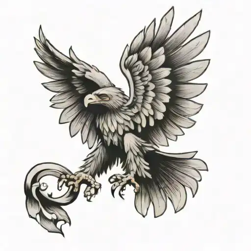 German eagle tattoo design idea